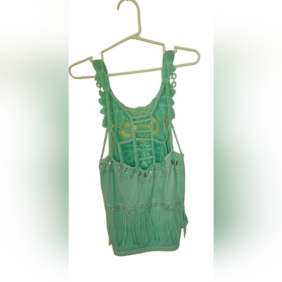 ❤️ KOVER BLUE  GREEN MINT STRAPPY BLOUSE  ONE SIZE. MADE IN COLOMBIA. - Picture 6 of 12